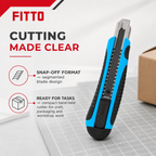 120 Pieces Snap-Off Utility Knives Cutter, 16 cm, Blue and Black, 1 Piece