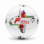 72 Pieces Football Size 5, White Ball with Multicolor Graphic Stripe Design for Practice and Play