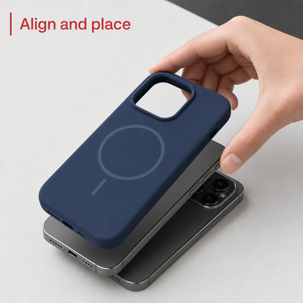 120 Pieces Magnetic Phone Cases with Raised Camera Protection, Silicone Cover for 14 Pro Handset, Navy Blue