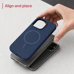120 Pieces Magnetic Phone Cases with Raised Camera Protection, Silicone Cover for 14 Pro Handset, Navy Blue