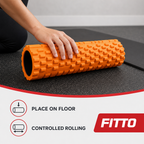 72 Pieces Textured Foam Yoga Roller, 45 cm, Orange