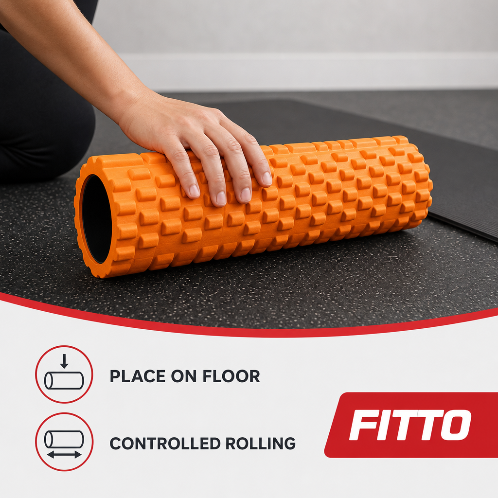 72 Pieces Textured Foam Yoga Roller, 45 cm, Orange