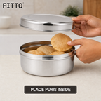 96 Pieces Stainless Steel Puri Storage Container, Round Covered Food Storage Box, 14 cm