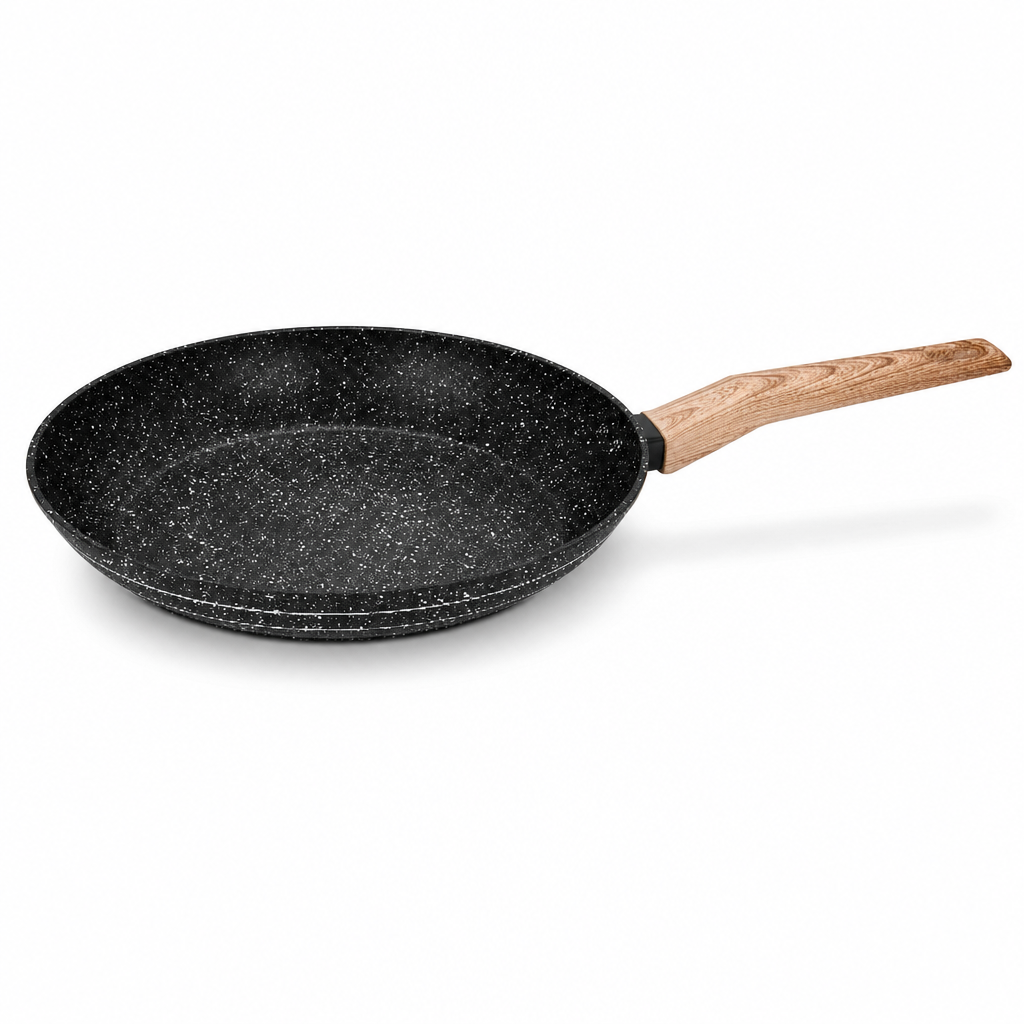 48 Pieces Forged Aluminium Frying Pan, 24 x 4.7 cm, Round Black Cookwares Without Lid