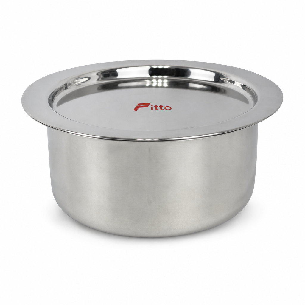48 Pieces Stainless Steel Cooking Pan with Plain Bottom, 29 cm