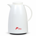 72 Pieces Plastic Vacuum Flask with Glass Refill, 1 Litre, White and Gold