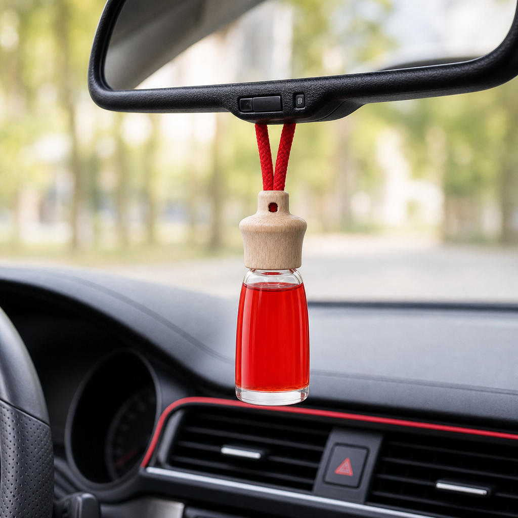 96 Pieces Car Air Fresheners, Wood Hanging Diffuser, Strawberry Scent, 1 Piece