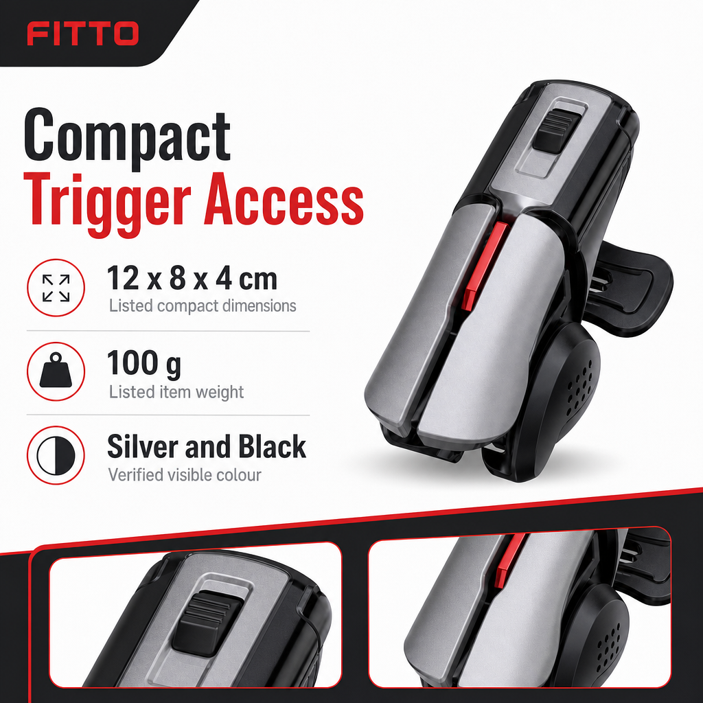 96 Pieces Mobile Gaming Trigger Controllers, Quick-Fire Phone Game Accessory, Silver and Black, 12 x 8 x 4 cm