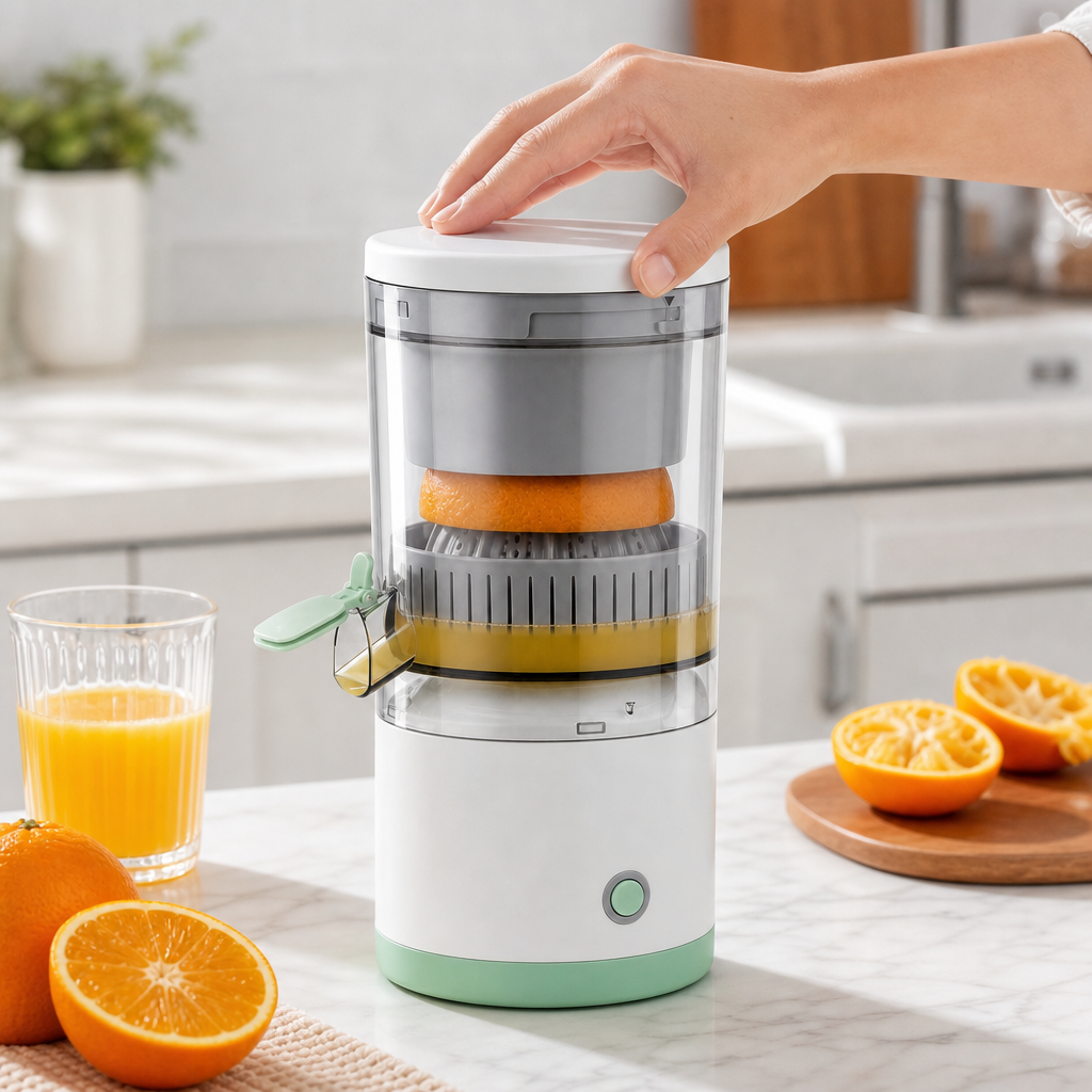 72 Pieces Electric Citrus Juicers, White and Green, 1 Piece, Countertop Juice Extractor
