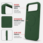 120 Pieces Silicone Magnetic Phone Cases with Raised Camera Protection, Green