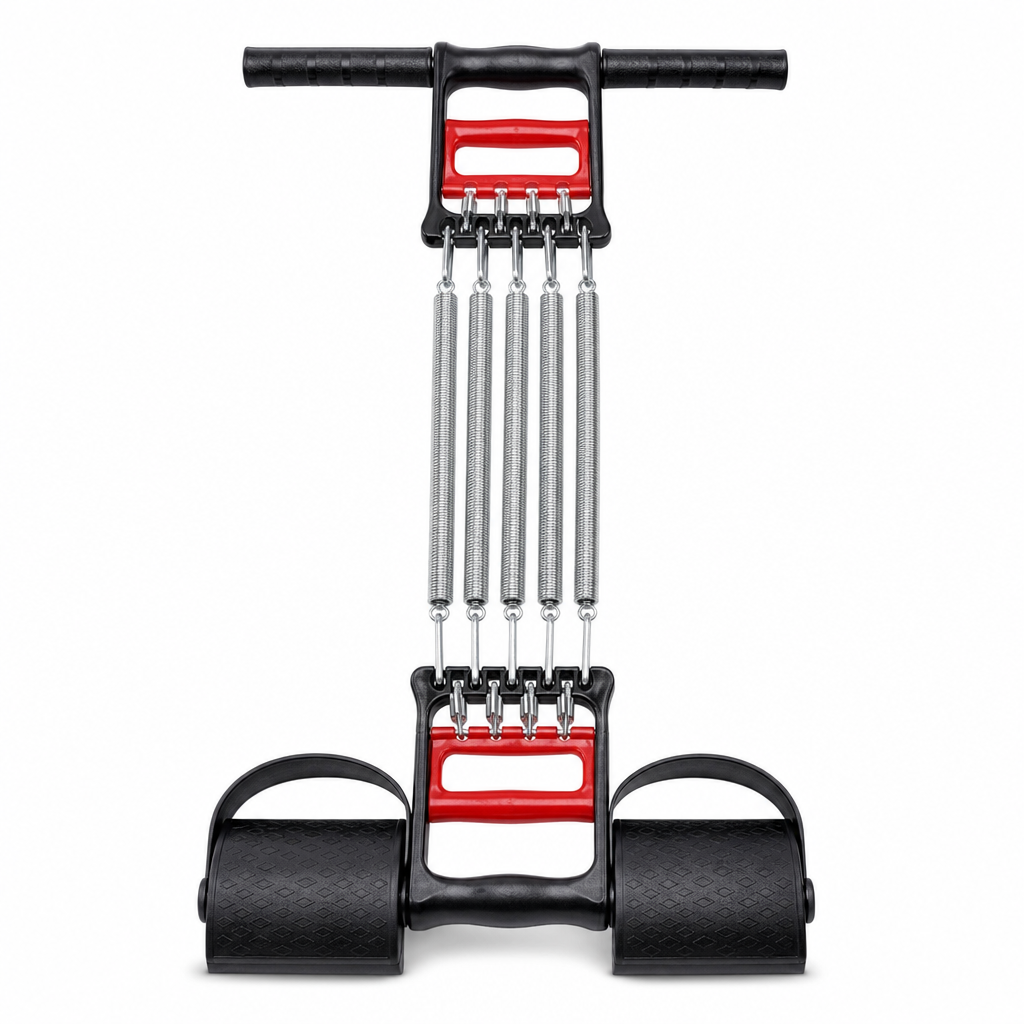 72 Pieces Chest Puller with 5 Resistance Springs, Hand Grips, Home Strength Training Equipment, Black and Red, 1 Piece