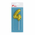 144 Pieces Gold Number 4 Birthday Cake Candle, 9 cm, Single Numeral Candle for Celebration Cakes