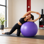 72 Pieces Exercise Ball for Fitness and Yoga, 85 cm Purple Ball for Core Training and Stretching