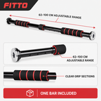 72 Pieces Adjustable Doorway Pull-Up Bar, 62–100 cm, Home Strength Training Equipment
