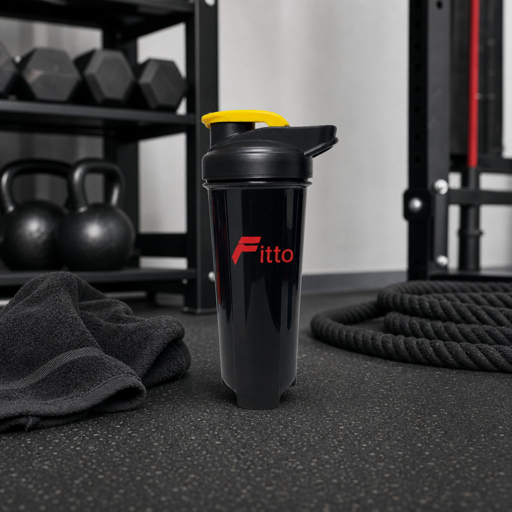 120 Pieces Sports Shaker Bottle with Flip Lid, Black Body and Yellow Cap