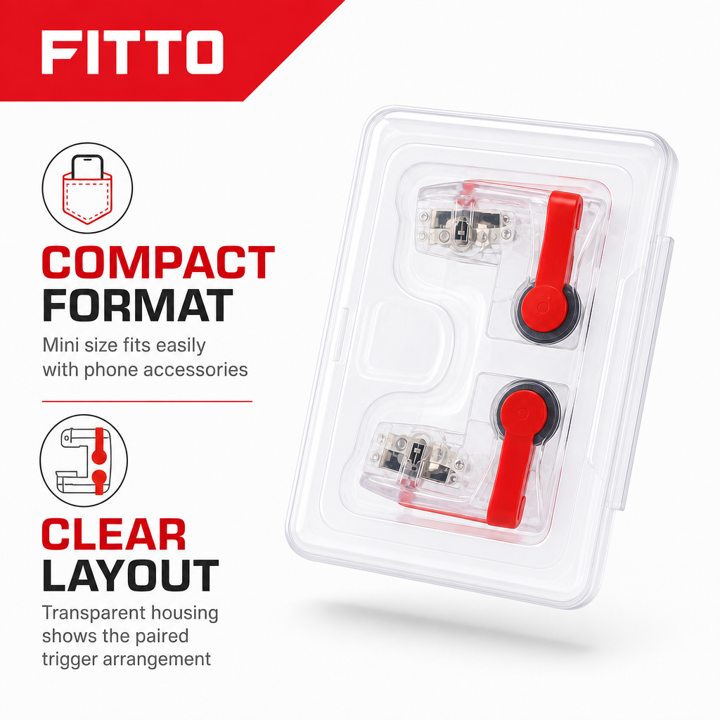 144 Pieces Mini Transparent Mobile Gaming Trigger Controllers Set, Red