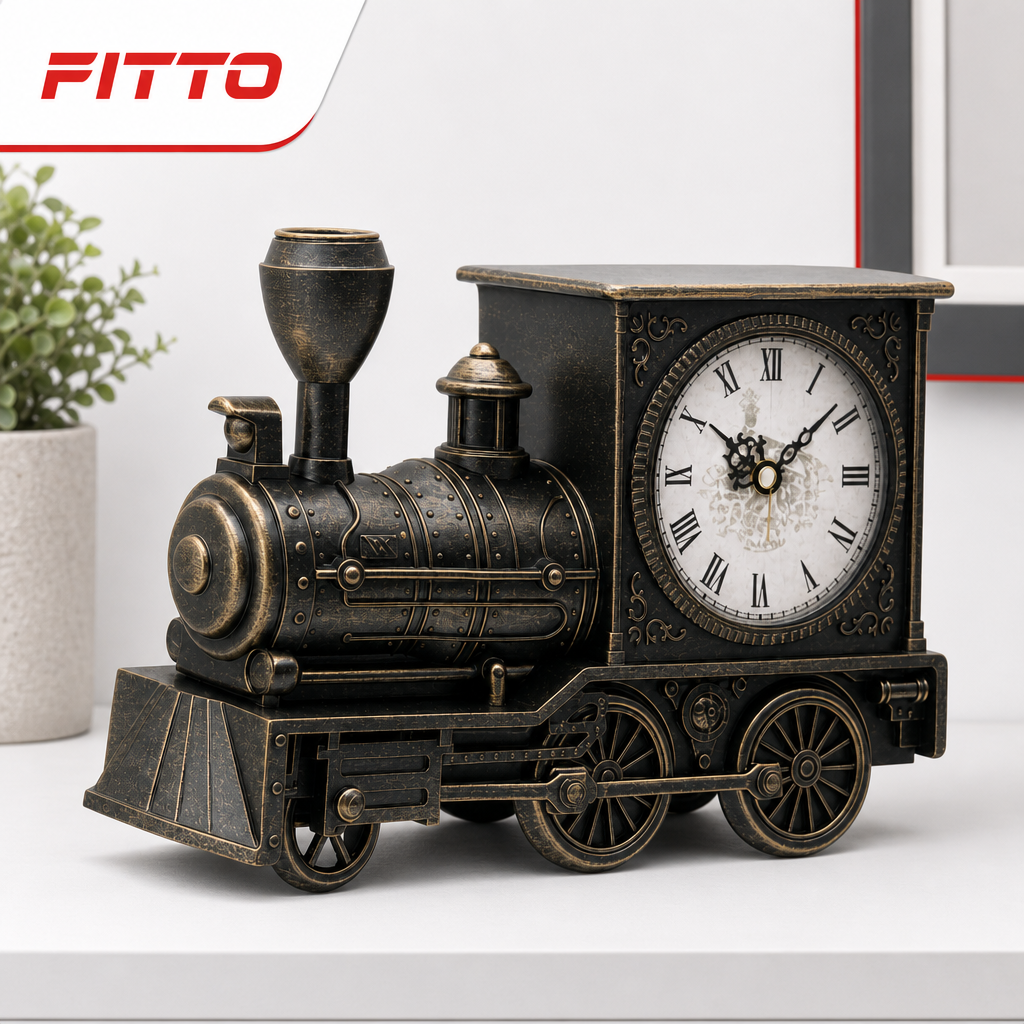 96 Pieces Assorted Colour Train-Shaped Table Clocks, Novelty Decorative Timepiece, 1 Piece