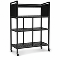 48 Pieces Black Multi-Tier Storage Shelf with Caster Wheels, 1 Piece