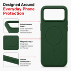 120 Pieces Silicone Magnetic Phone Cases with Raised Camera Protection, Green, for 16 Pro Max