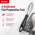 120 Pieces Fish Scale Scrapers, Black and Silver Stainless Steel Kitchen Tool, 22.5 cm, 1 Piece