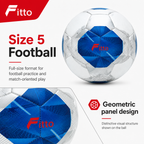 72 Pieces Football Size 5, Geometric Panel Design, Single Sports Ball for Training and Match Play