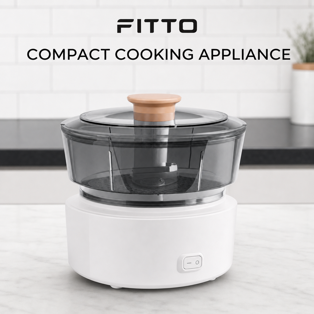 96 Pieces Compact Electric Food Cooker, White And Black, 1 Unit