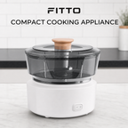 96 Pieces Compact Electric Food Cooker, White And Black, 1 Unit