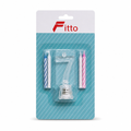 144 Pieces LED Happy Birthday Number 7 Cake Candle Set with Four Candles, 9 cm