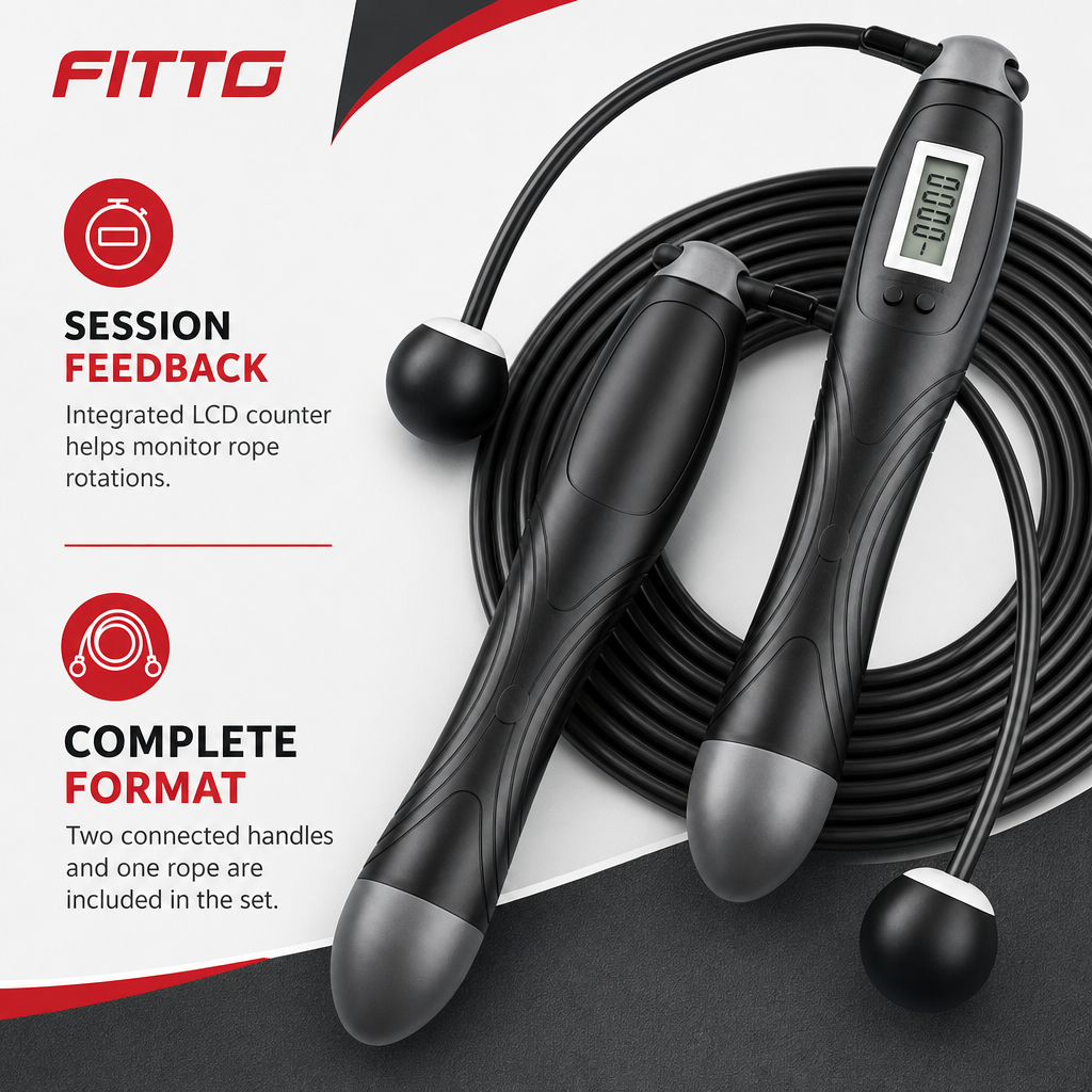 96 Pieces Digital Jump Ropes with LCD Counter for Cardio Training, Single Set