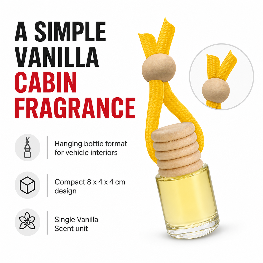 144 Pieces Hanging Bottle Car Air Fresheners, Vanilla Scent, 8 x 4 x 4 cm
