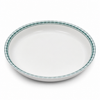 120 Pieces White Round Melamine Serving Plate with Raised Rim, 30 cm, 1 Piece