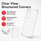 240 Pieces Clear Anti-Burst Protective Phone Cases with Reinforced Corners for S24, 1 Piece