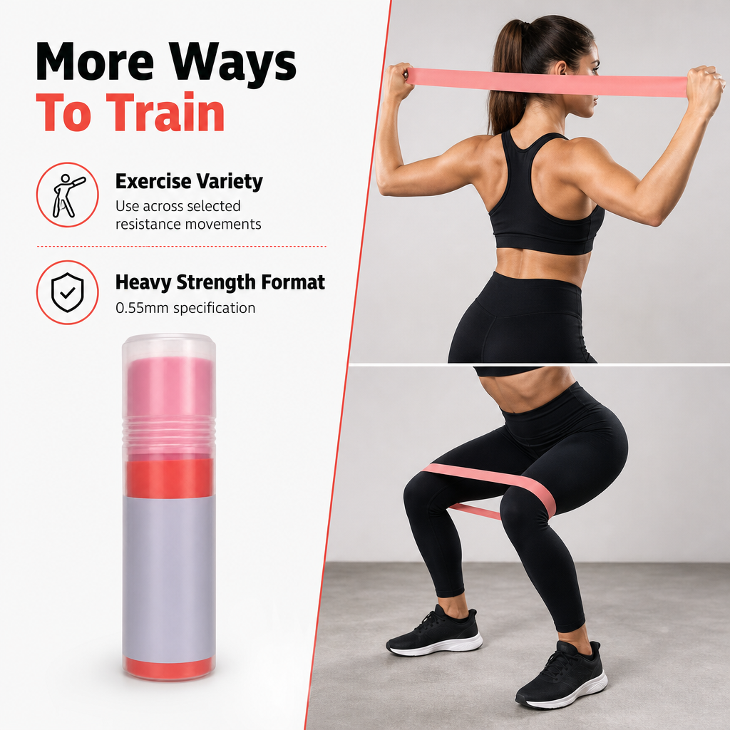 96 Pieces Resistance Bands for Exercise and Fitness, Heavy Strength, 0.55mm