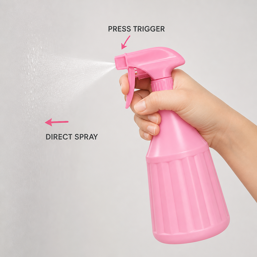 240 Pieces Plastic Spray Bottle with Trigger Nozzle, Pink, 24 cm