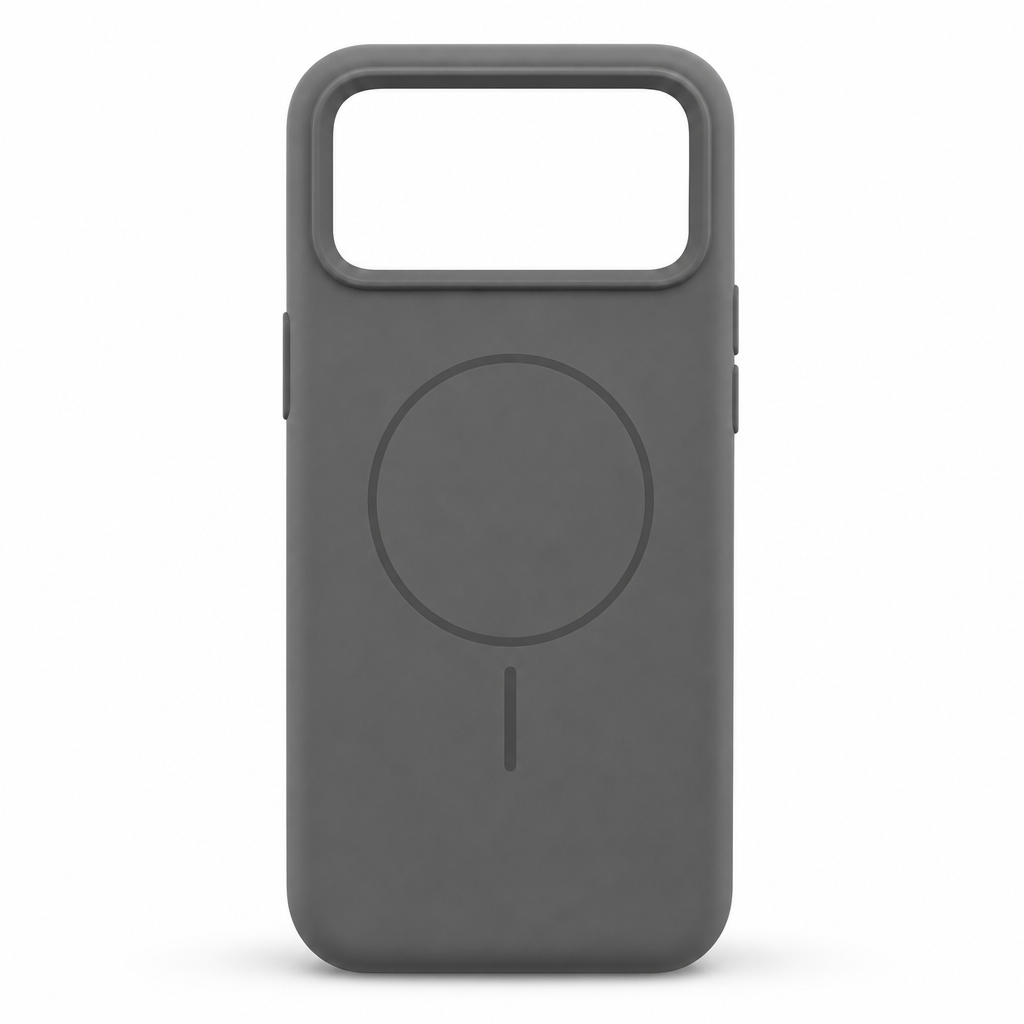 120 Pieces Silicone Magnetic Phone Cases with Raised Camera Protection, Gray