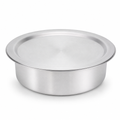 48 Pieces Aluminium Cooking Pot with Lid, Silver Round Cookwares for Kitchen Meal Preparation, 30 x 30 x 12 cm