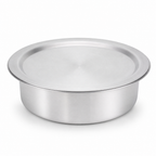 48 Pieces Aluminium Cooking Pot with Lid, Silver Round Cookwares for Kitchen Meal Preparation, 30 x 30 x 12 cm