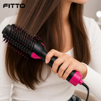 72 Pieces Hot Air Brushes, One-Step Hair Drying and Styling Tool, Black and Pink, 1 Piece