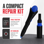 96 Pieces UV Light Liquid Plastic Repair Tool Kit, Blue and Black, 1 Kit