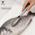 120 Pieces Fish Scale Scrapers, Stainless Steel Serrated Edge, Silver, 22.5 cm, 1 Piece