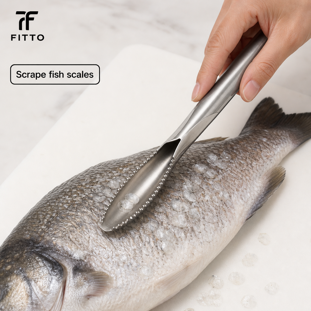 120 Pieces Fish Scale Scrapers, Stainless Steel Serrated Edge, Silver, 22.5 cm, 1 Piece