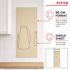 120 Pieces Kitchen Anti-Oil Wall Sticker, 90cm Rectangular Backsplash Sheet