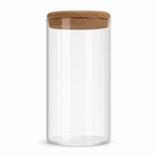 72 Pieces Glass Food Storage Jars With Wooden Lid, Clear And Natural Wood, 1 Piece