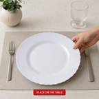 96 Pieces Opal Glass Dinner Plate, 10 Inch, White Round Tablewares