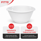 240 Pieces White Round Sauce Bowl, 3.5 Inch, Single Piece