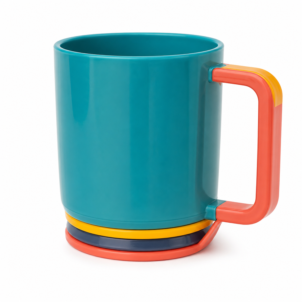 240 Pieces Plastic Mug With Handle, Multicolor, 1 Piece