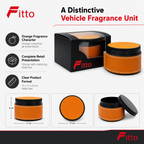 96 Pieces Car Fragrance, Orange, Round Jar With Retail Box, 1 Piece