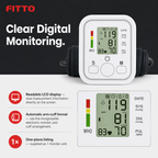 96 Pieces Automatic Digital Blood Pressure Monitors with Arm Cuff and LCD Display, White, 1 Piece