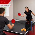 96 Pieces Table Tennis Racket Set with 2 Rackets, 3 Balls and Carry Case