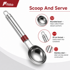 96 Pieces Stainless Steel Ice Cream Scoops, 25 cm, Silver Dessert Serving Utensil